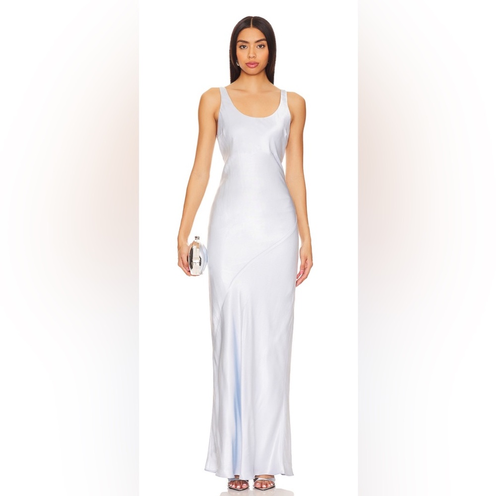 Line & Dot Adelyn Maxi Dress in French Blue Small NEW